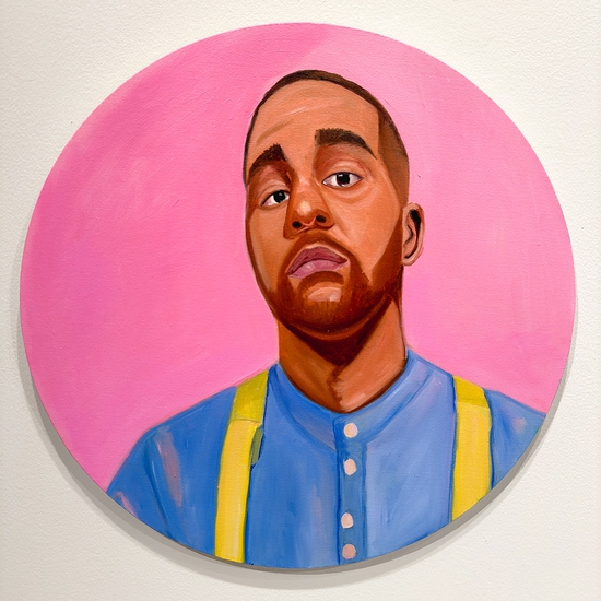 Barry Johnson: He Tried, 2022, Oil on canvas, 20 x 20 x .5 inches