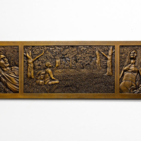 Barry Johnson, broad horizons, 2026, Bronze, 6.5 x 20 x .5 inches