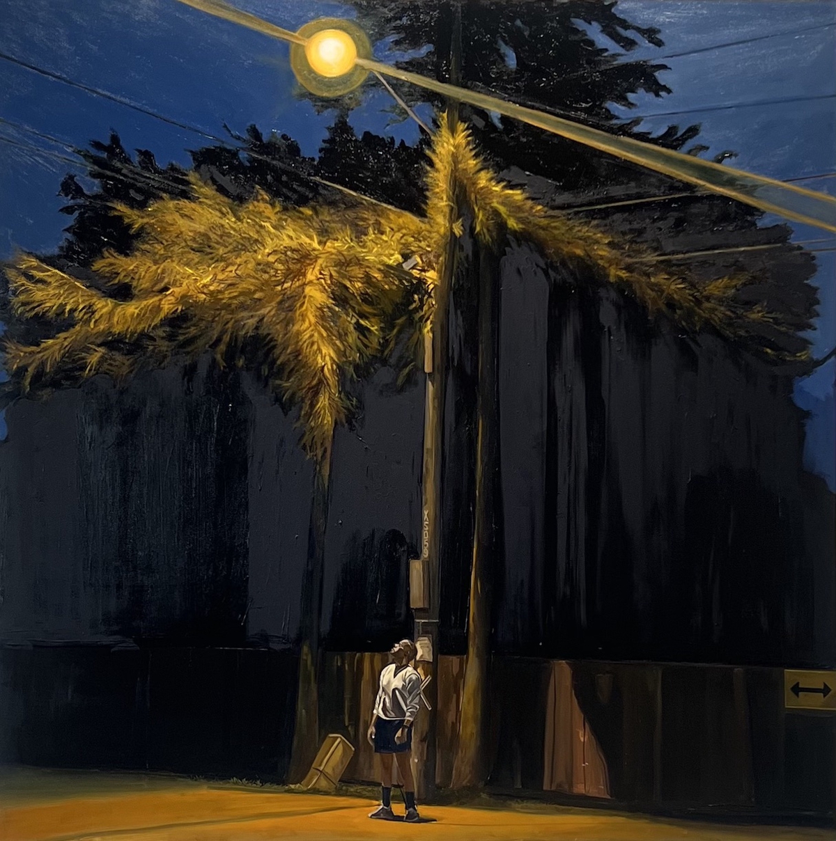 Barry Johnson: Lost In Place, 2023, Oil on panel, 48 x 48 x 3 inches