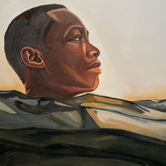 Detail of 'one breath away from'