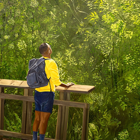 Barry Johnson: One Last Time, 2023, Oil on panel, 48 x 36 inches