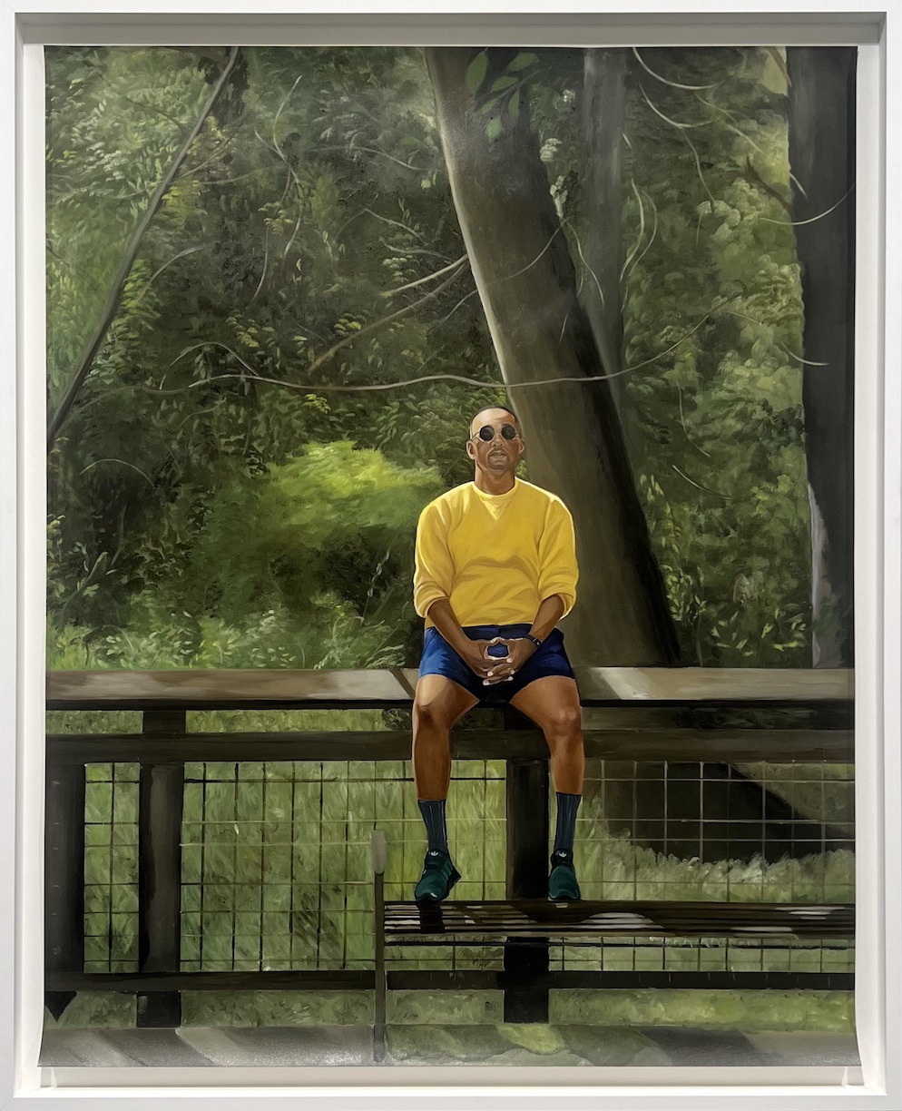 SOLD - Barry Johnson: Son Of Ira, 2023, Oil on paper, 61.5 x 49 inches (framed dimensions: 66 x 53.5 x 2.25 inches)