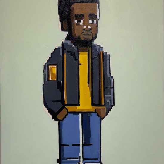 Barry Johnson: Prototype I, 2025, oil on canvas, 48 x 36 inches