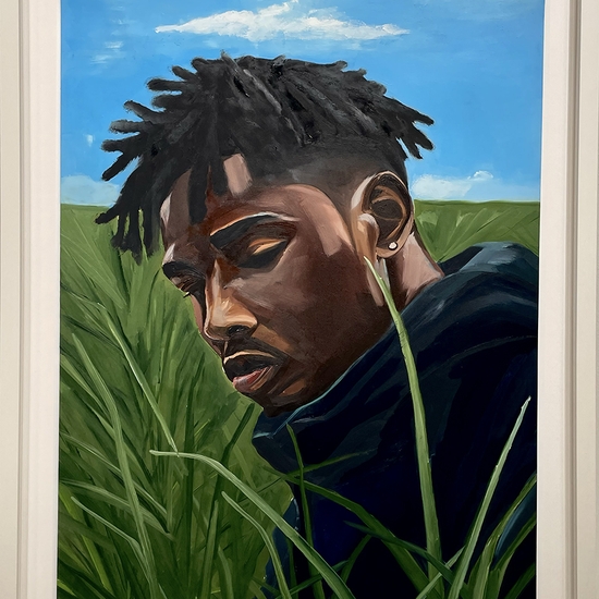 Barry Johnson, something to be discovered part 1, 2026, Oil on paper, 27 x 19 inches, Framed size 31 x 23 x 1 inches