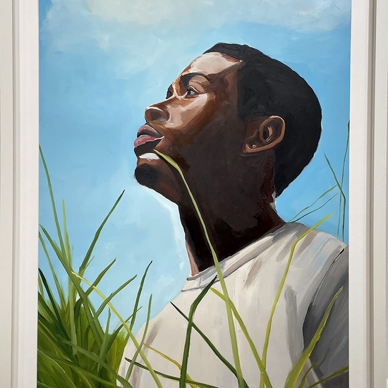 Barry Johnson, something to be discovered part 2, 2026, Oil on paper, 27 x 19 inches, Framed size 31 x 23 x 1 inches