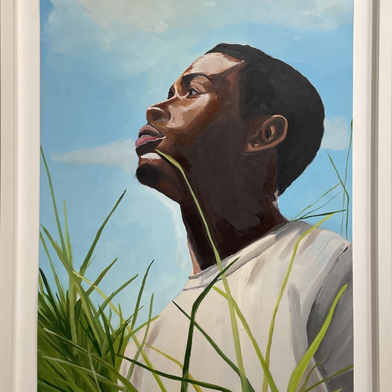 Barry Johnson, something to be discovered part 2, 2026, Oil on paper, 27 x 19 inches, Framed size 31 x 23 x 1 inches