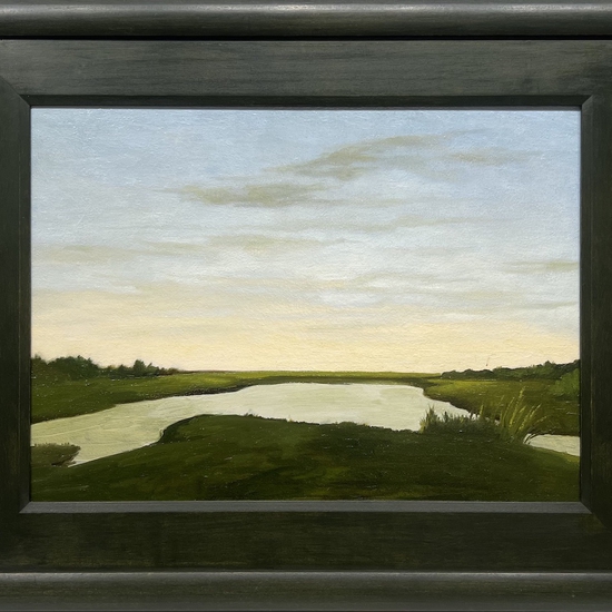 Jeff Joyce: Folgers Marsh, 1999, Oil on canvas, 18 x 24 inches (framed dimensions: 24 x 30 inches)