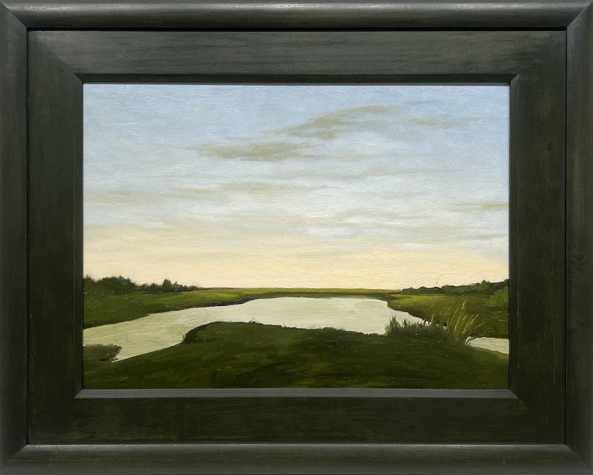 Jeff Joyce: Folgers Marsh, 1999, Oil on canvas, 18 x 24 inches (framed dimensions: 24 x 30 inches)