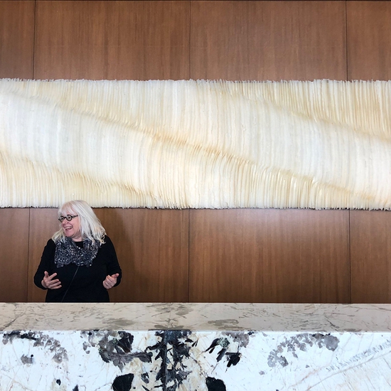 Kandis Susol with installation of Journey to Tranquility
