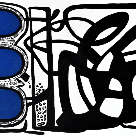Kate Neckel: Feeding the Play, 2018, Acrylic on canvas, 36 x 60 inches