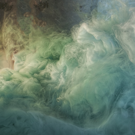 Kim Keever: Abstract 62312b, 2022, Premium high gloss archival art print mounted on non-glare high UV acrylic, Edition of 5, 44 x 50 inches (custom size available)