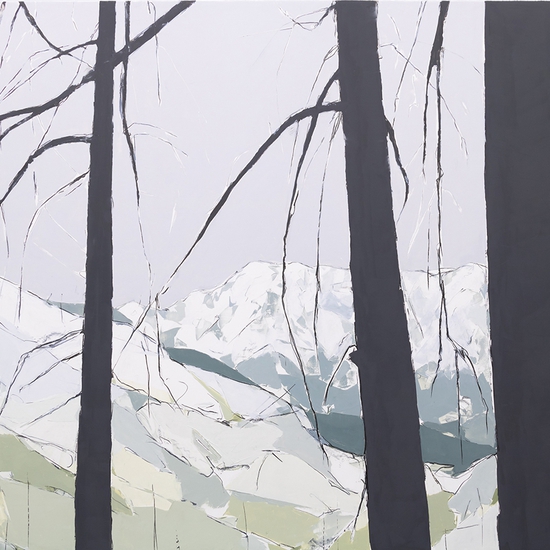 Mya Kerner: Stirred by the Wind, 2021, Oil and graphite on panel, 43 x 60 inches