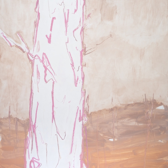 Mya Kerner: The Land Tells Different Stories Here, 2022, Oil on panel, 60 x 48 inches