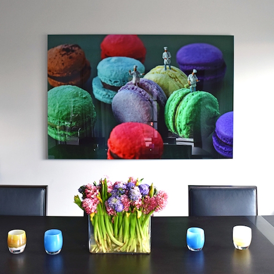 Installation of 'Macaron Production Team' in a private residence