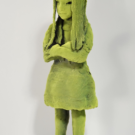 Kim Simonsson: Moss Person, ceramic, porcelain, contemporary fine art, sculpture
