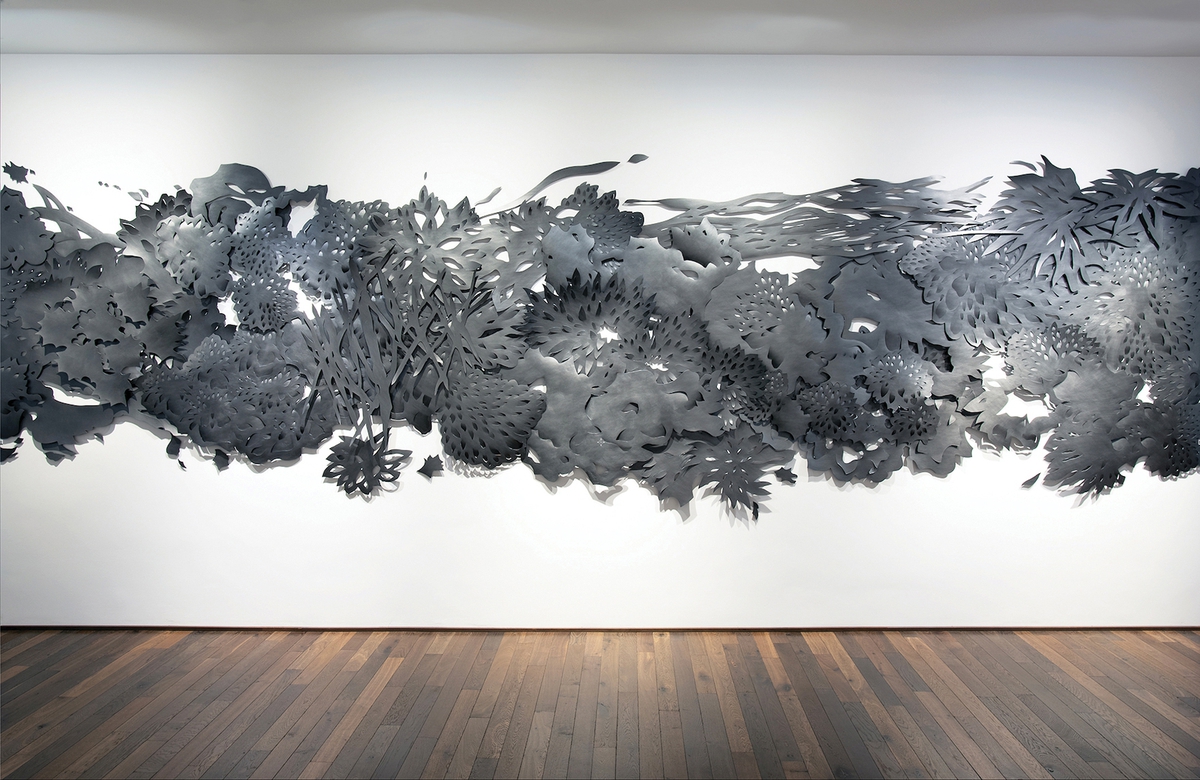 Andreas Kocks: Exile from Paradise (#1803G), 2018, Graphite on watercolor paper, 78.75 x 270.85 x 2.25 inches