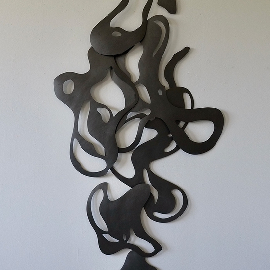 Andreas Kocks: Flaneur (#2213G), 2022, Graphite on watercolor paper, 69.5 x 34.25 x 2 inches