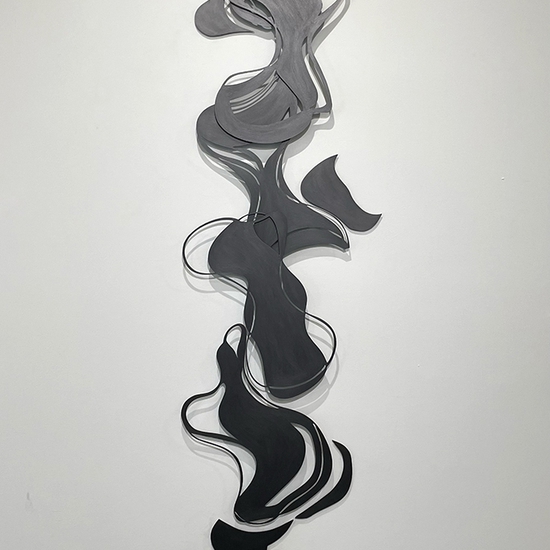 Andreas Kocks, Flaneur (#2447SG), 2025, Steel, Graphite, 83 x 23 x 1 inches