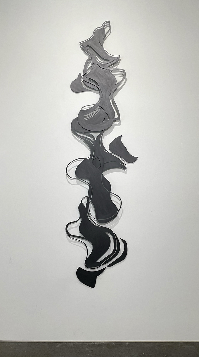 Andreas Kocks, Flaneur (#2447SG), 2025, Steel, Graphite, 83 x 23 x 1 inches