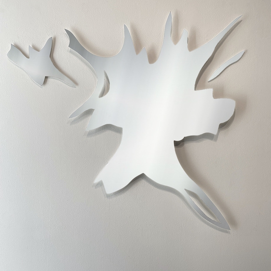 Andreas Kocks, 'Reading the Air (#2470V)', 2025, Stainless steel, polished, 38 x 40 x 1 inches