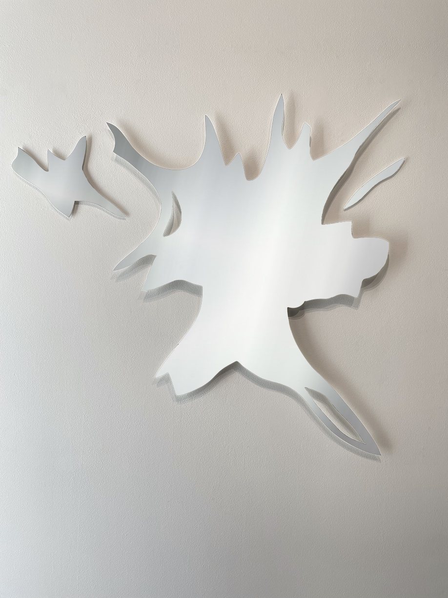 Andreas Kocks, 'Reading the Air (#2470V)', 2025, Stainless steel, polished, 38 x 40 x 1 inches