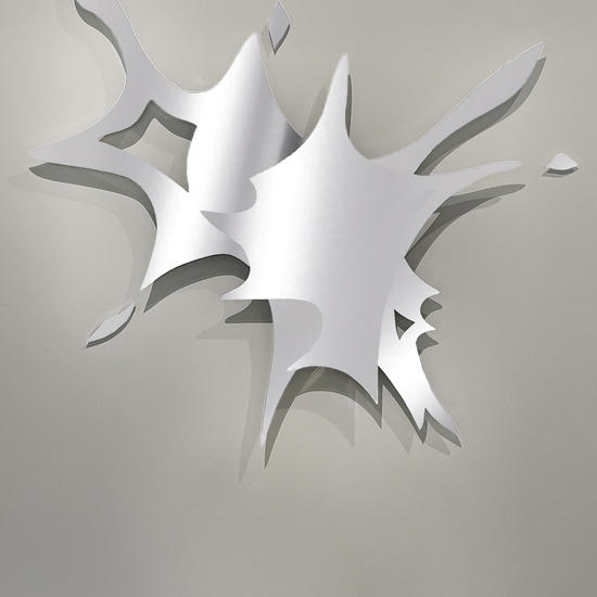 Andreas Kocks, Reading the Air (#2471V), 2025, Stainless steel, polished, 33x38x1 inches