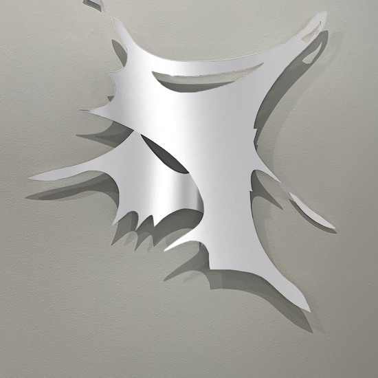 Andreas Kocks: Reading the Air (#2473V), 2025, Stainless Steel, Polished, 32 x 32 x 1 inch.
