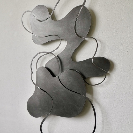 Andreas Kocks, Two Of Us (#2445SG), 2025, Steel, Graphite, 30x19x1 inch