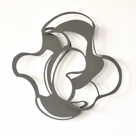 Andreas Kocks, Two of Us (#2463SA), 2025, Steel, Acrylic, 16.5 x 17 x 1 inch.