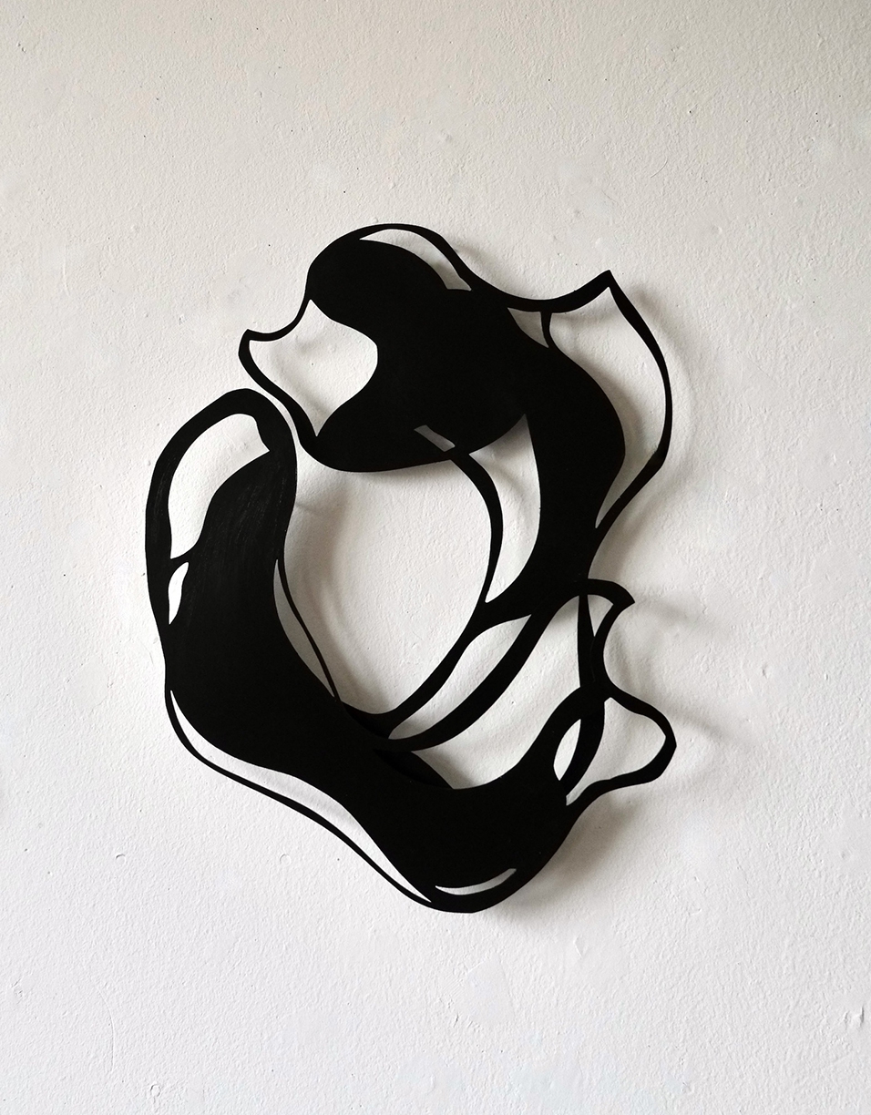 Andreas Kocks, Two of Us (#2465SA), 2025, Steel, Acrylic, 17.5x14x1 inch.