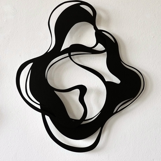 Andreas Kocks, Two of Us (#2466SA), 2025, Steel, Acrylic, 18.5x16x1 inch.