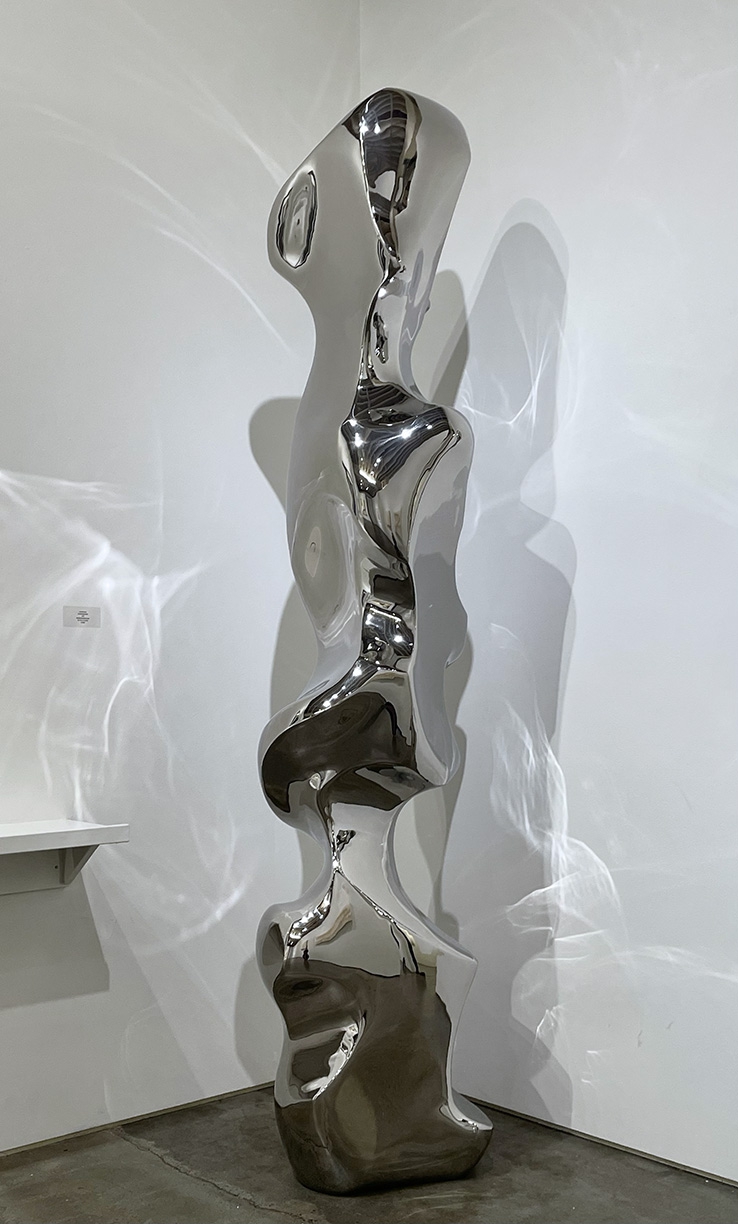 Jon Krawczyk, Something Simple, 2024, Polished Stainless Steel, 96 x 20 x 19 inches