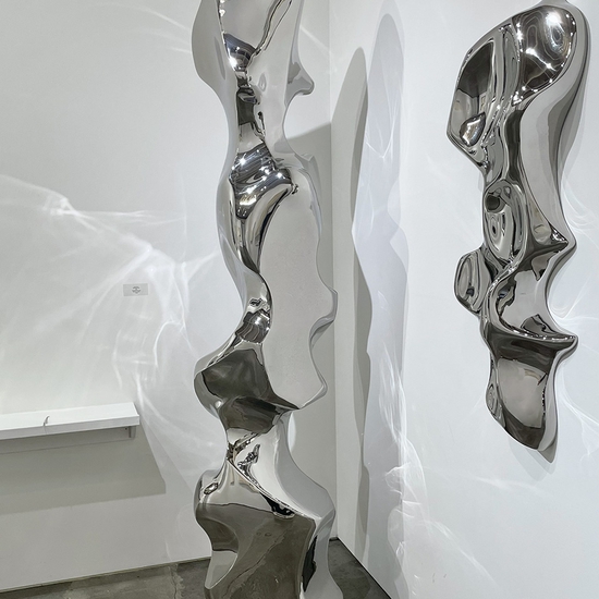 Gallery installation of 'Something Simple' and 'WOW'