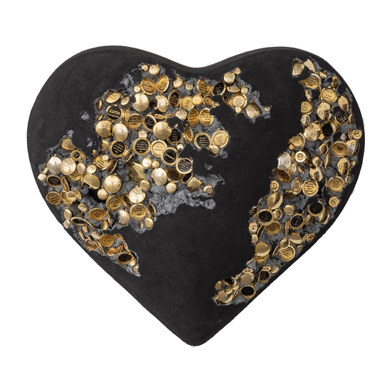 Jessica Lichtenstein: Masochist, 2022, Concrete and plaster heart with engraved locks, 21 x 24 x 9 inches