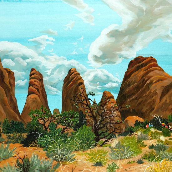 Hyunjeong Lim, Devil's Garden, 2026, Acrylic, oil on canvas, 24 x 36 inches