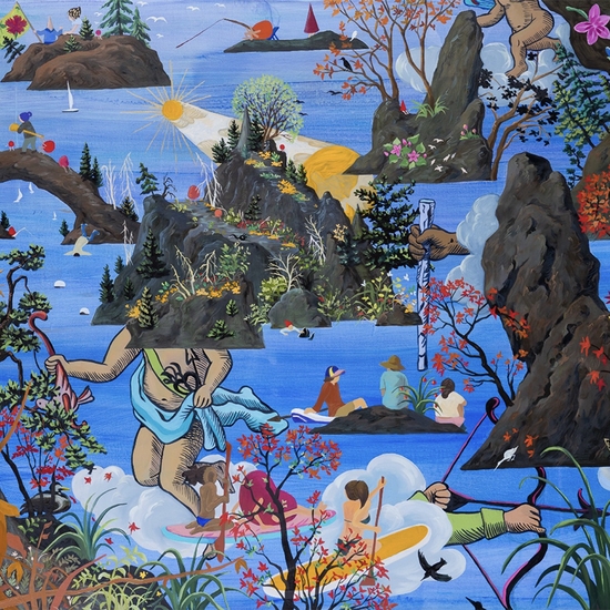 Hyunjeong Lim, Dream Walk, 2024, Oil and acrylic on canvas, 36 x 48 x 1 inches