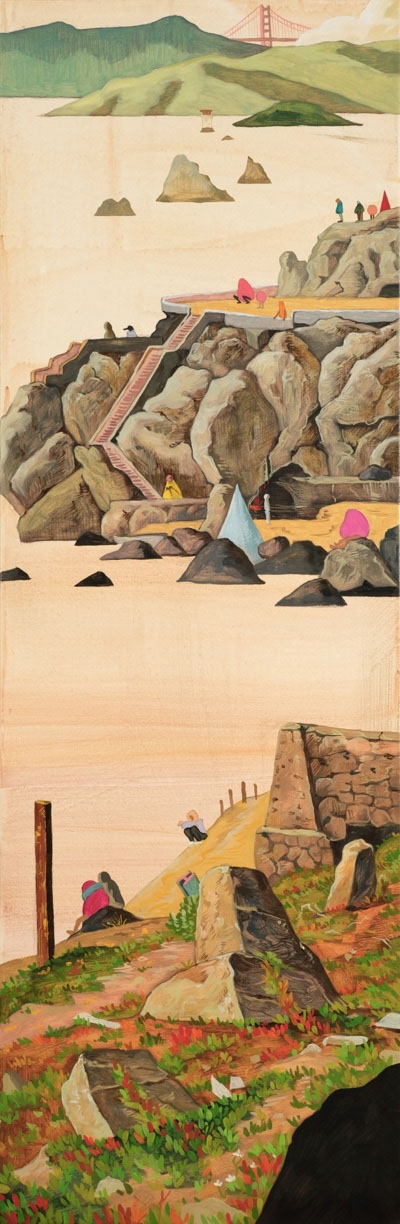 Hyunjeong Lim, Land's End, 2026, Acrylic, oil on canvas, 36 x 12 inches