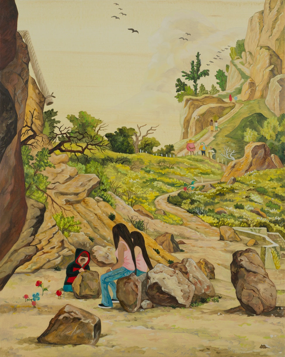 Hyunjeong Lim, Point Lobos, 2026, Acrylic, oil on canvas, 30 x 24 inches