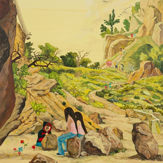 Hyunjeong Lim, Point Lobos, 2026, Acrylic, oil on canvas, 30 x 24 x .75 inches