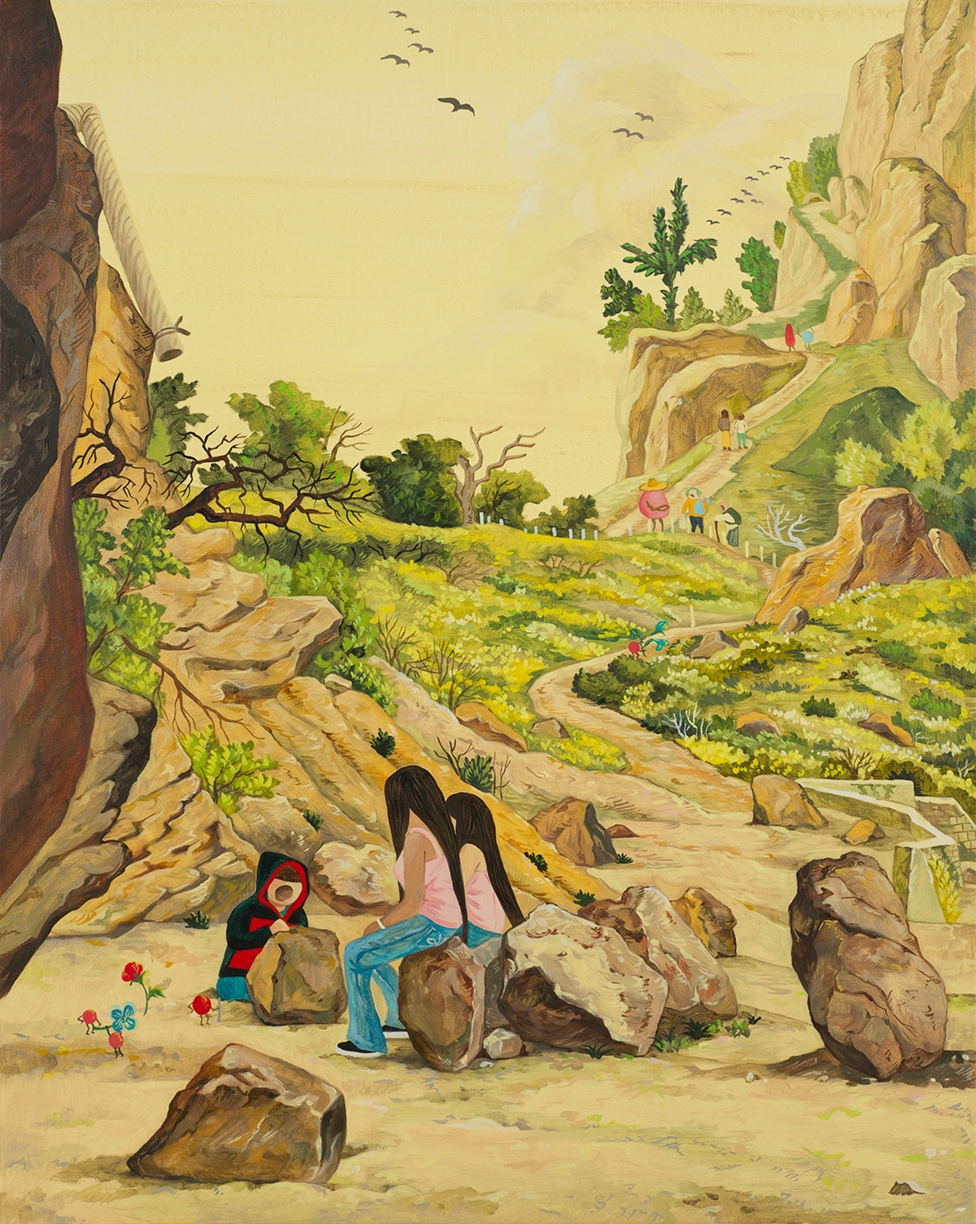 Hyunjeong Lim, Point Lobos, 2026, Acrylic, oil on canvas, 30 x 24 x .75 inches