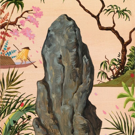 Hyunjeong Lim, Rosario, 2026, Acrylic, oil on canvas, 36 x 12 inches