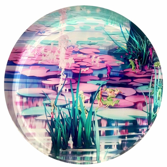 Jessica Litchenstein: Water Lilies, 2019, C-printed mounted to acrylic, Edition of 50, 13 x 13 x 2.25 inches