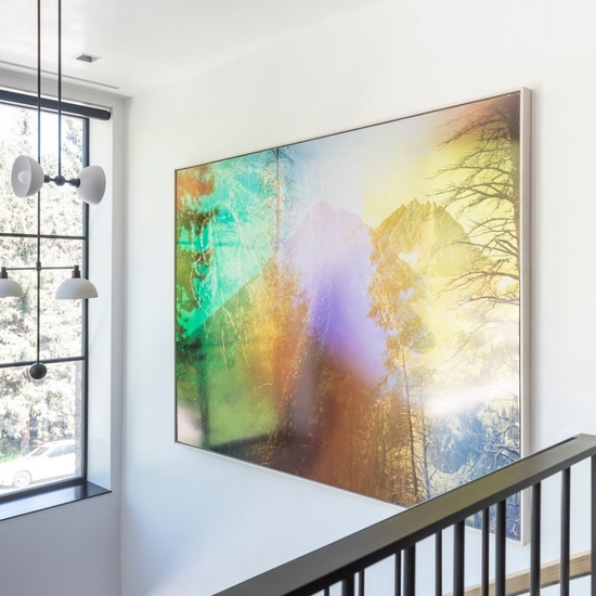 Terri Loewenthal installation in the Aspen Street Lodge, Aspen, CO