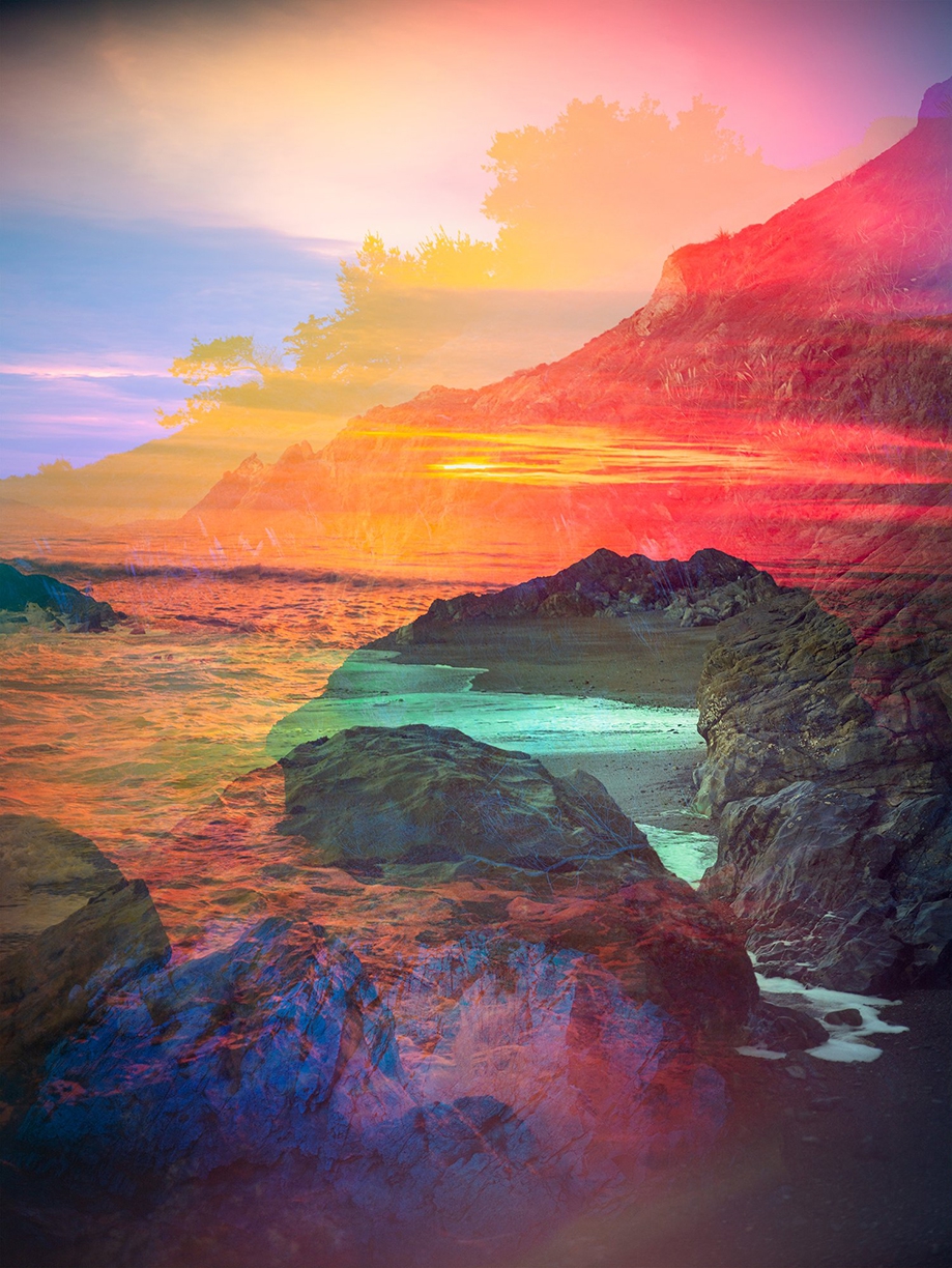 Terri Loewenthal, Red Rock Beach (Coast Miwok Land), 2025, Archival pigment print, 40 x 30 inches, 64 x 48 inches, Each edition of 3