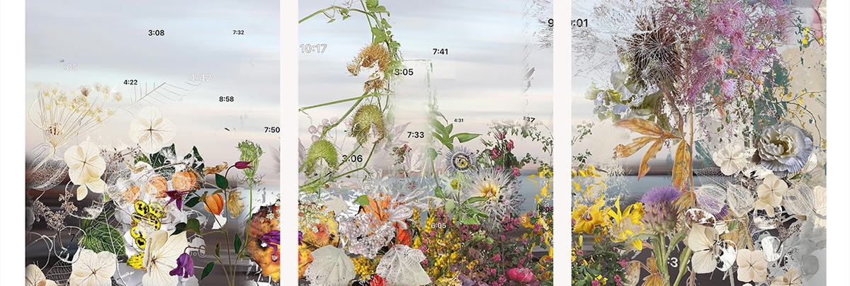 Irene Mamiye: Homage 8329 Triptych, 2022, Archival pigment print, 32 x 85.5 inches