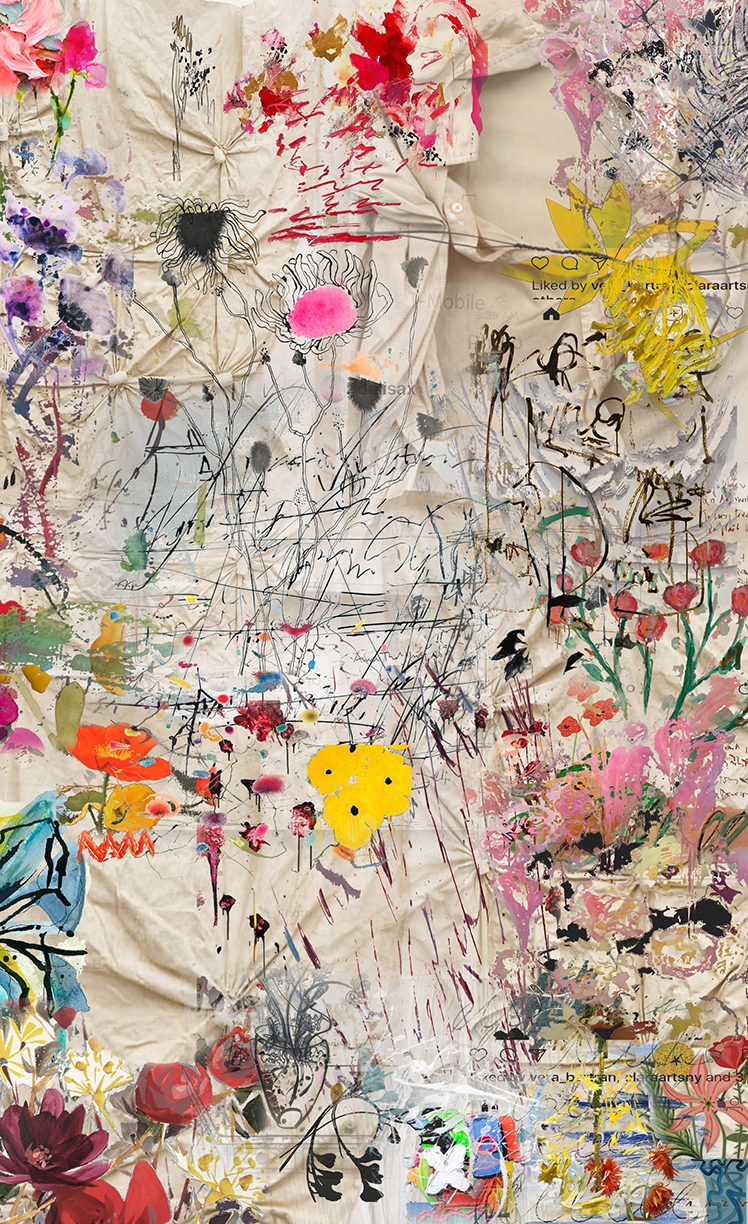 Irene Mamiye: Homage 0023, 2018, Dye sublimation print on aluminum, 65 x 39 inches