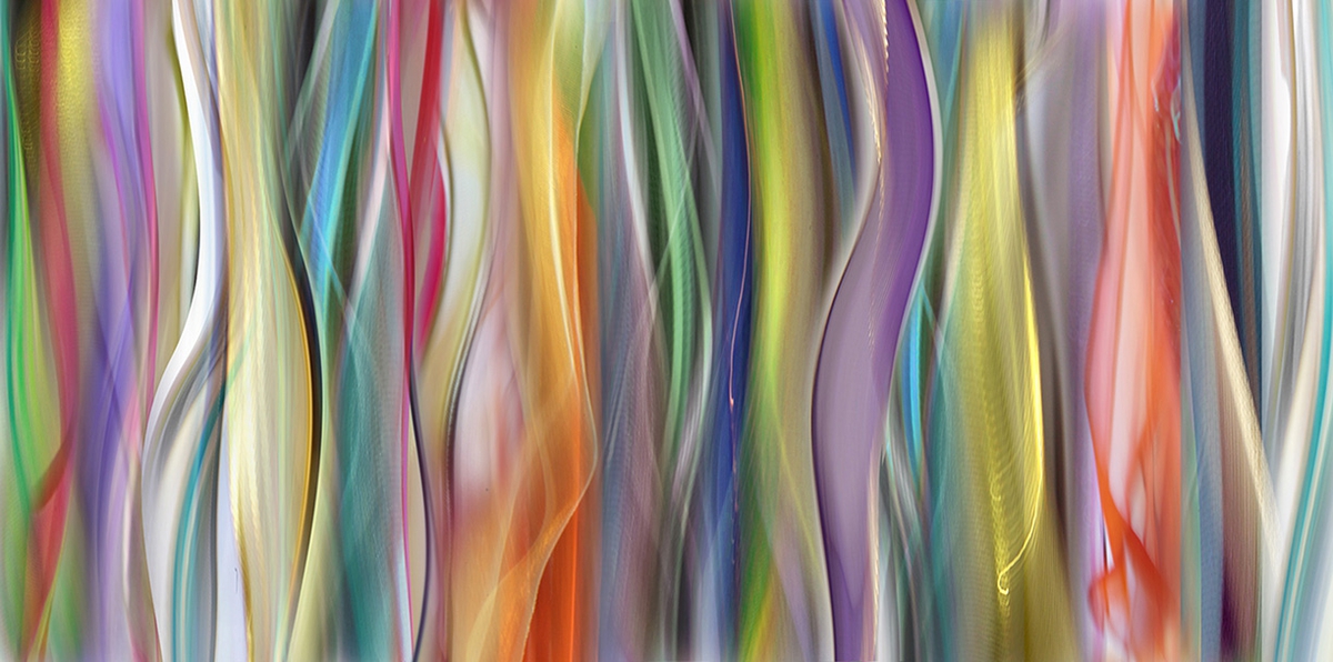 Irene Mamiye: Veils 4015, 2015, Archival pigment print, 36 x 72 inches