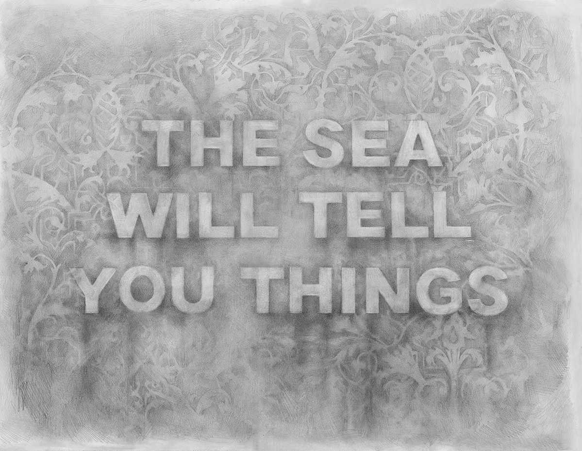 Amanda Manitach: The Sea Will Tell You Things, 2024, Graphite on paper, 20 x 26 inches