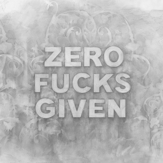 Amanda Manitach: Zero Fucks Given, 2019, Graphite on paper, 15 x 22.5 inches