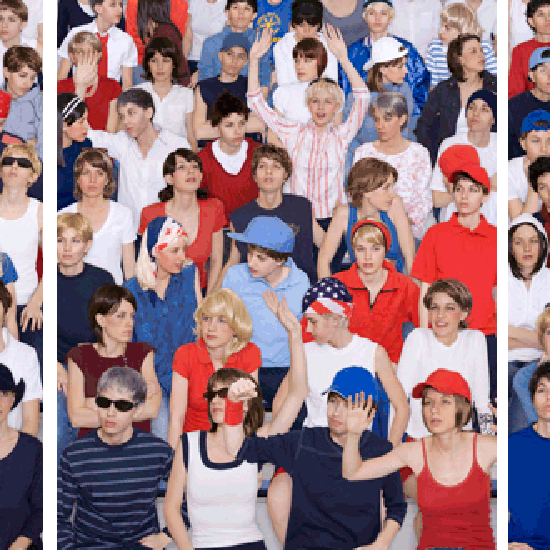 Margeaux Walter: Grandstand, 2009-2010, 3-D Lenticular, 40 x 96 inches
